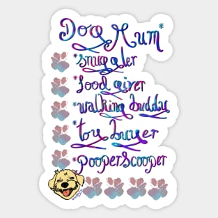 The many roles of a Dog Mum Sticker